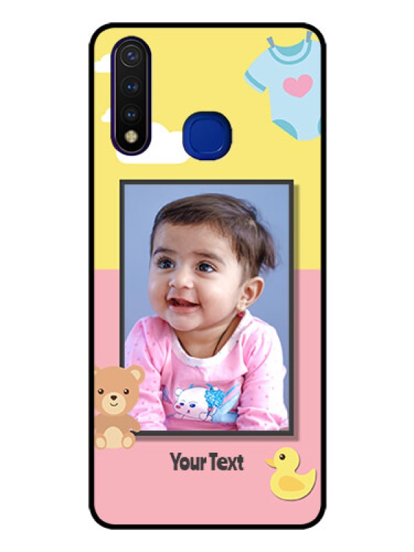 Custom Vivo U20 Photo Printing on Glass Case  - Kids 2 Color Design