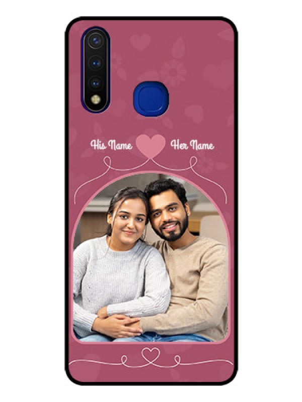 Custom Vivo U20 Photo Printing on Glass Case  - Love Floral Design