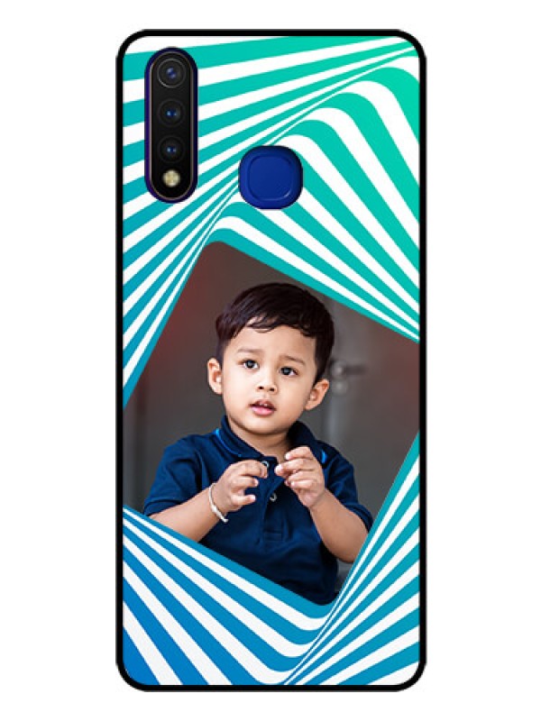 Custom Vivo U20 Personalized Glass Phone Case  - Abstract Spiral Design