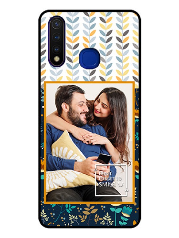 Custom Vivo U20 Custom Glass Mobile Case  - Pattern Design