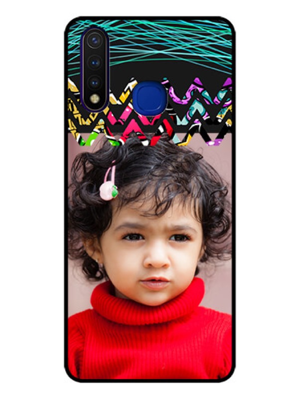 Custom Vivo U20 Personalized Glass Phone Case  - Neon Abstract Design