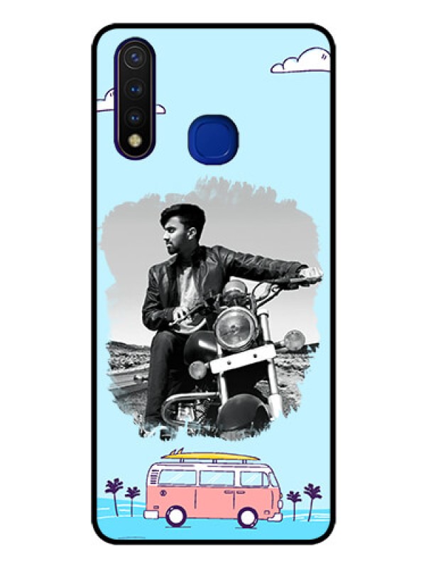 Custom Vivo U20 Photo Printing on Glass Case  - Travel & Adventure Design