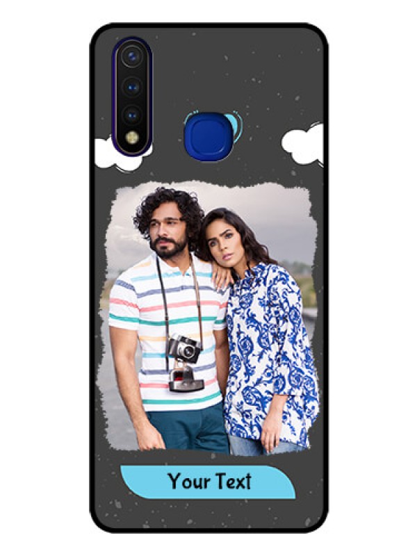 Custom Vivo U20 Custom Glass Phone Case  - Splashes with love doodles Design