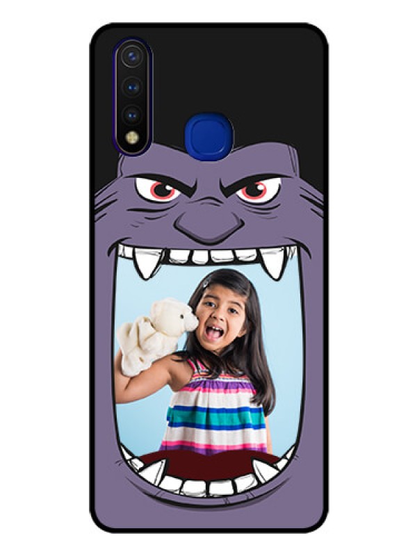 Custom Vivo U20 Custom Glass Phone Case  - Angry Monster Design