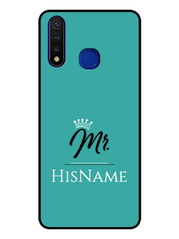 Custom Vivo U20 Custom Glass Phone Case Mr with Name