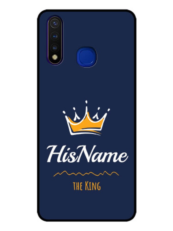 Custom Vivo U20 Glass Phone Case King with Name