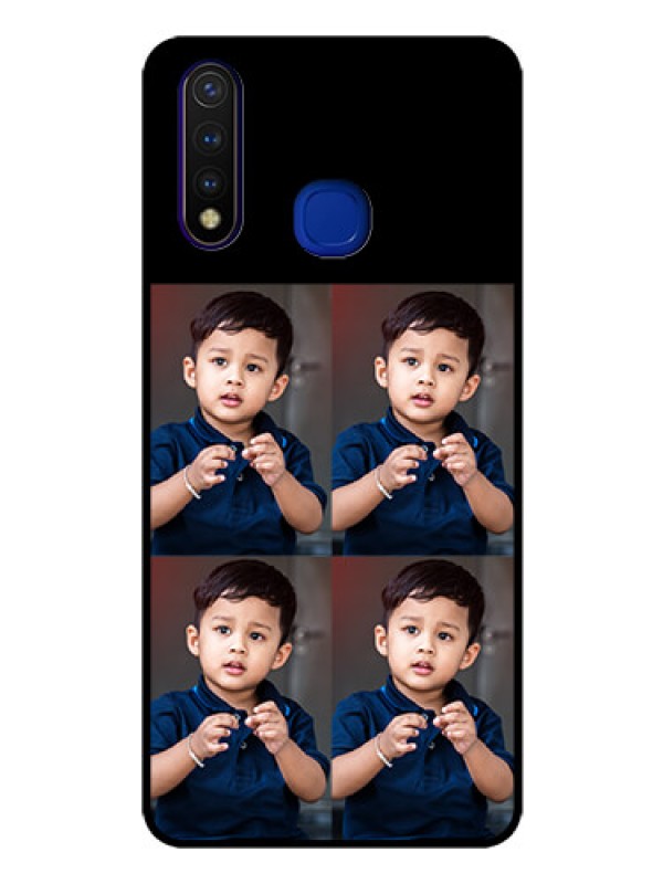 Custom Vivo U20 4 Image Holder on Glass Mobile Cover