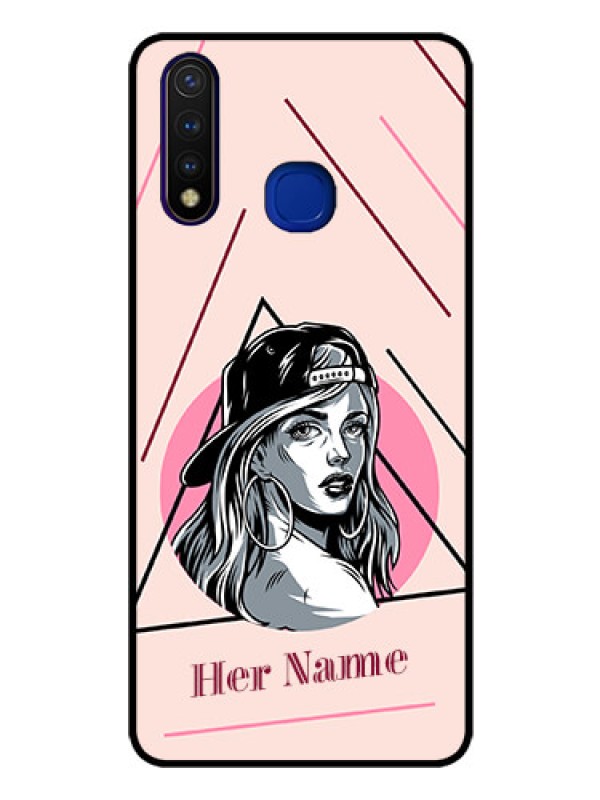 Custom Vivo U20 Personalized Glass Phone Case - Rockstar Girl Design