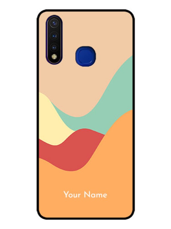 Custom Vivo U20 Personalized Glass Phone Case - Ocean Waves Multi-colour Design