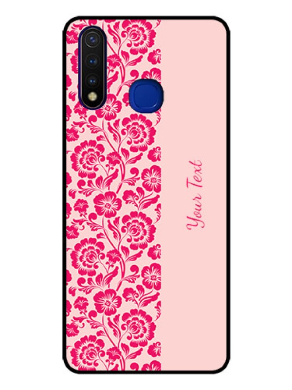 Custom Vivo U20 Custom Glass Phone Case - Attractive Floral Pattern Design