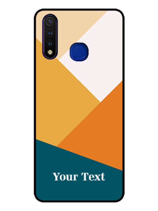 Custom Vivo U20 Personalized Glass Phone Case - Stacked Multi-colour Design