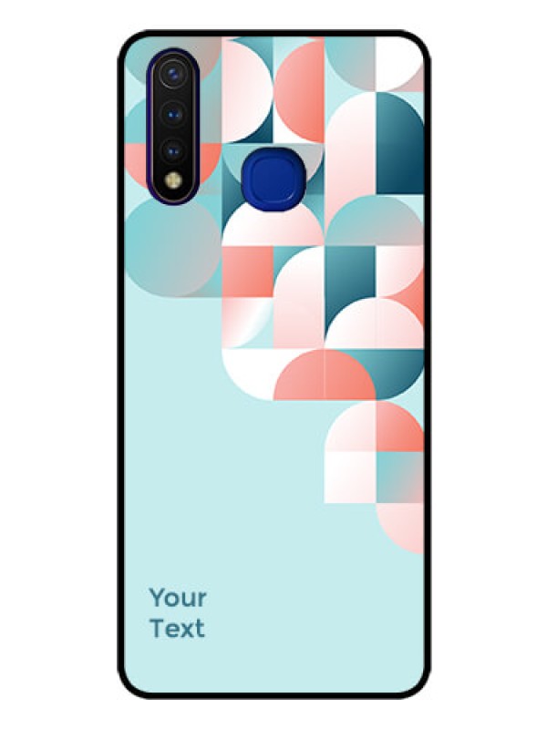 Custom Vivo U20 Custom Glass Phone Case - Stylish Semi-circle Pattern Design