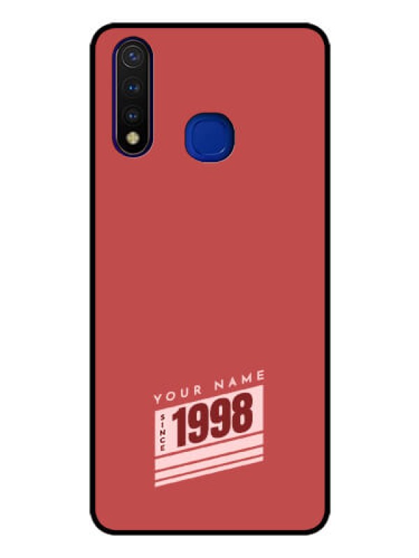 Custom Vivo U20 Custom Glass Phone Case - Red custom year of birth Design
