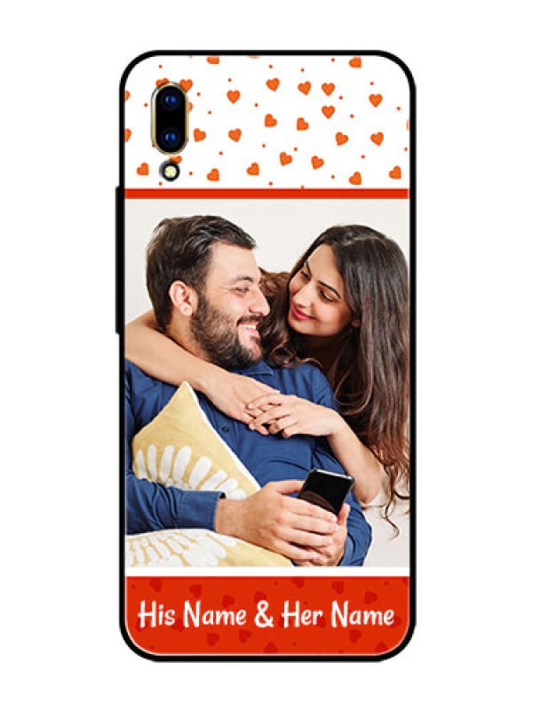 Custom Vivo V11 Pro Custom Glass Phone Case  - Orange Love Symbol Design
