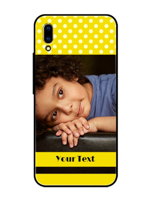 Custom Vivo V11 Pro Custom Glass Phone Case  - Bright Yellow Case Design