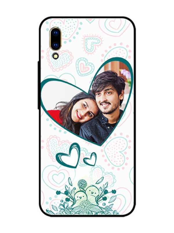 Custom Vivo V11 Pro Photo Printing on Glass Case  - Premium Couple Design