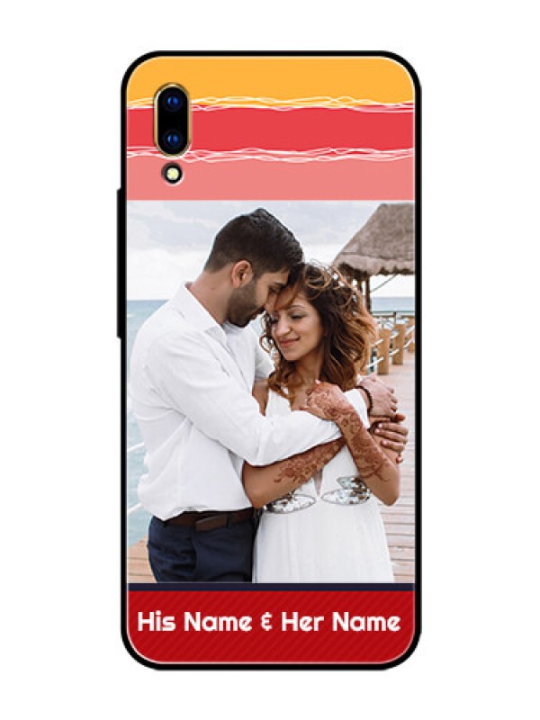 Custom Vivo V11 Pro Custom Glass Mobile Case  - Colorful Case Design