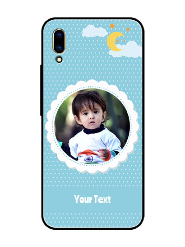 Custom Vivo V11 Pro Personalised Glass Phone Case  - Violet Pattern Design