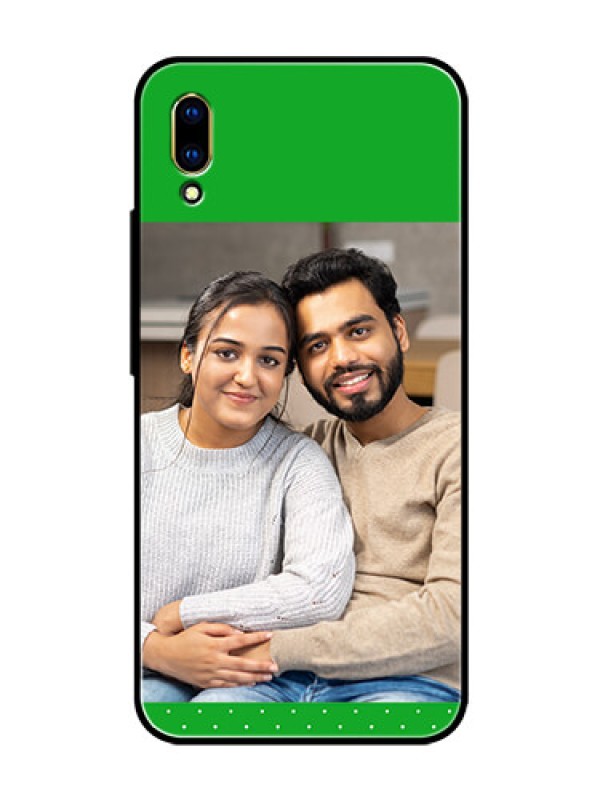 Custom Vivo V11 Pro Personalized Glass Phone Case  - Green Pattern Design