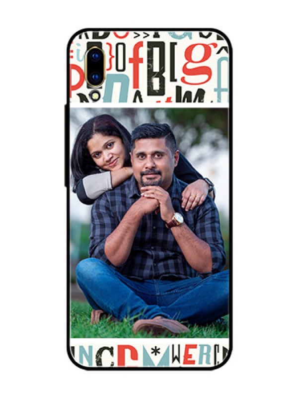 Custom Vivo V11 Pro Personalized Glass Phone Case  - Alphabet Design