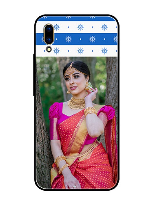 Custom Vivo V11 Pro Photo Printing on Glass Case  - Snow Pattern Design