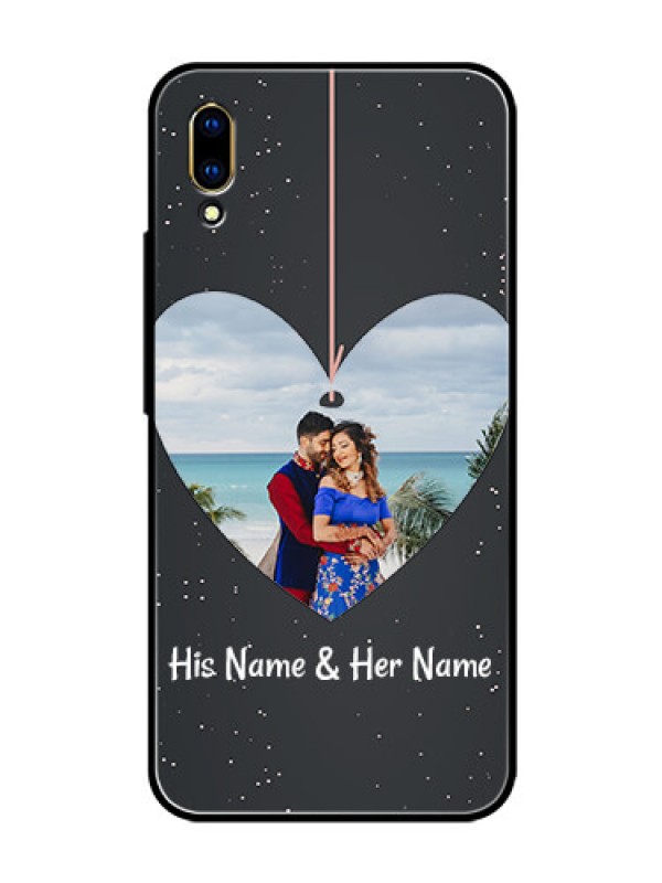 Custom Vivo V11 Pro Custom Glass Phone Case  - Hanging Heart Design