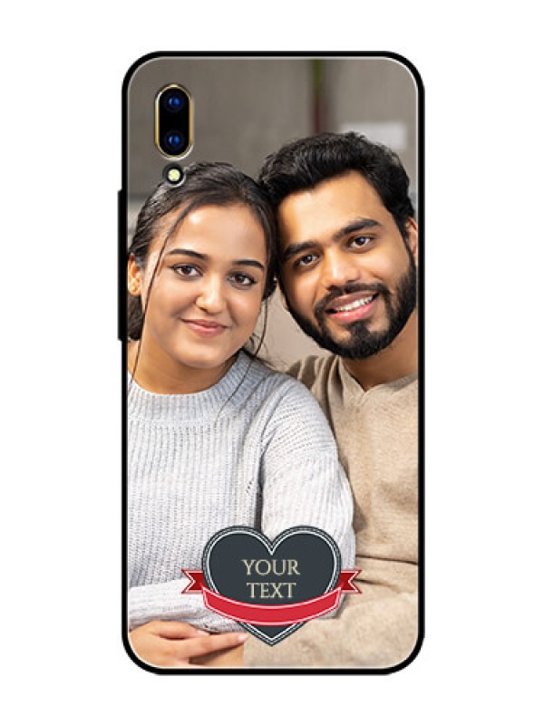 Custom Vivo V11 Pro Custom Glass Phone Case  - Just Married Couple Design