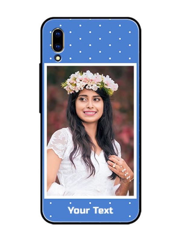 Custom Vivo V11 Pro Photo Printing on Glass Case  - Polka dots design
