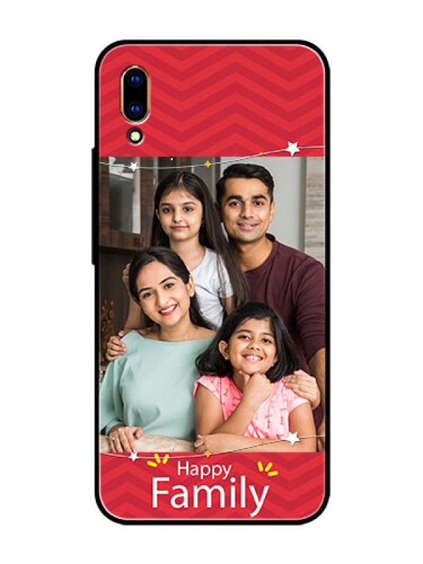 Custom Vivo V11 Pro Personalized Glass Phone Case  - Happy Family Design