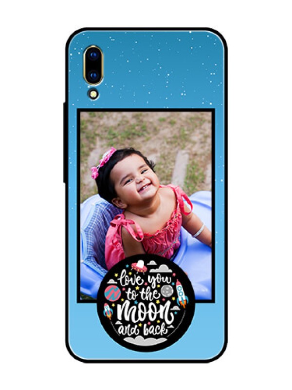 Custom Vivo V11 Pro Custom Glass Mobile Case  - Wave Pattern Colorful Design