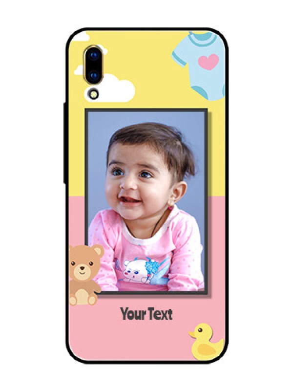 Custom Vivo V11 Pro Photo Printing on Glass Case  - Kids 2 Color Design
