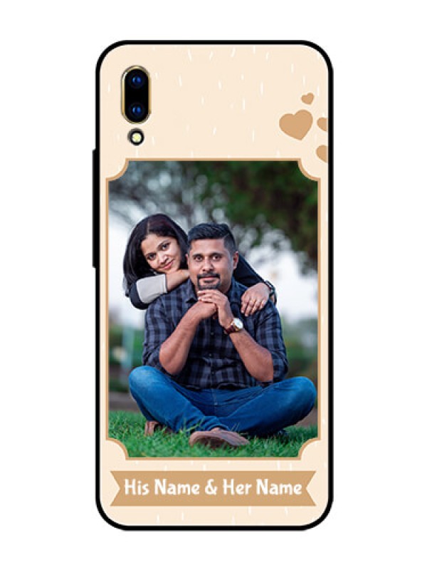 Custom Vivo V11 Pro Custom Glass Phone Case  - with confetti love design 