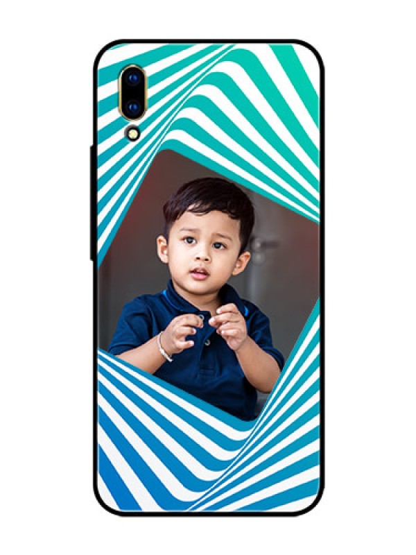 Custom Vivo V11 Pro Personalized Glass Phone Case  - Abstract Spiral Design