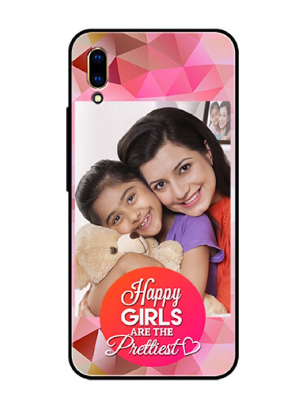 Custom Vivo V11 Pro Photo Printing on Glass Case  - Abstract Triangle Design