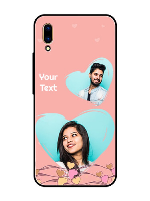 Custom Vivo V11 Pro Custom Glass Mobile Case  - Love Doodle Design