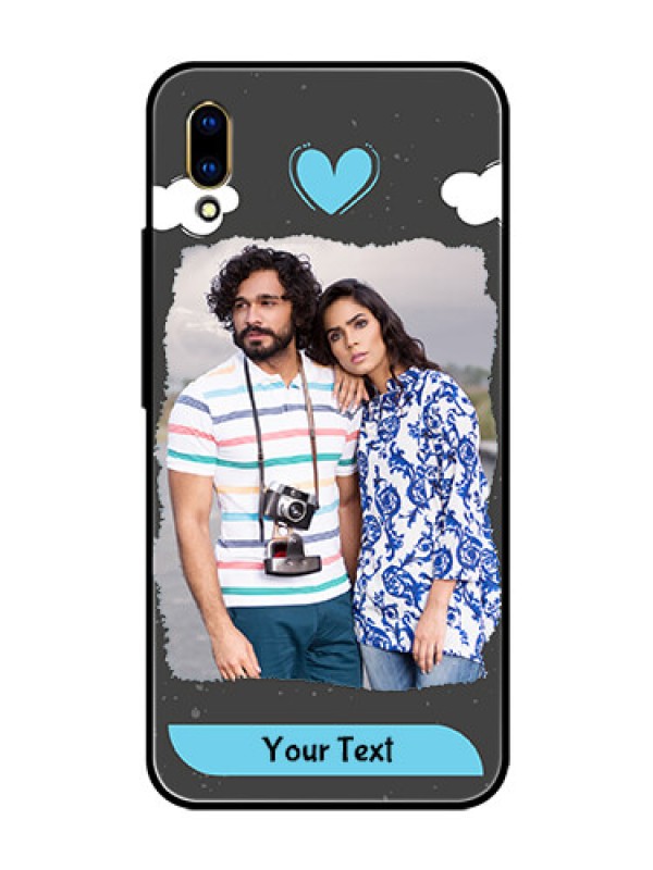 Custom Vivo V11 Pro Custom Glass Phone Case  - Splashes with love doodles Design