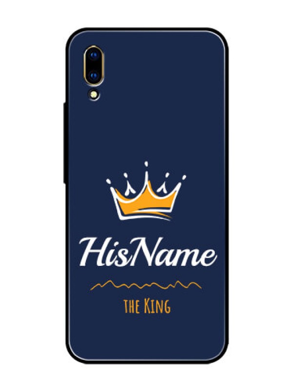Custom Vivo V11 Pro Glass Phone Case King with Name