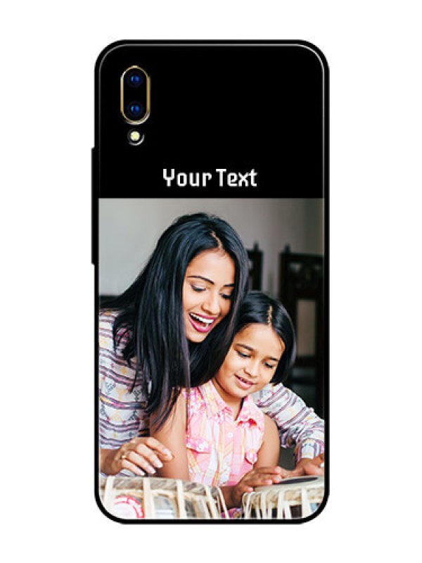 Custom Vivo V11 Pro Photo with Name on Glass Phone Case