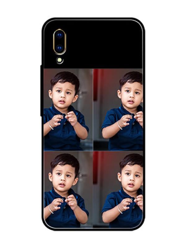 Custom Vivo V11 Pro 4 Image Holder on Glass Mobile Cover