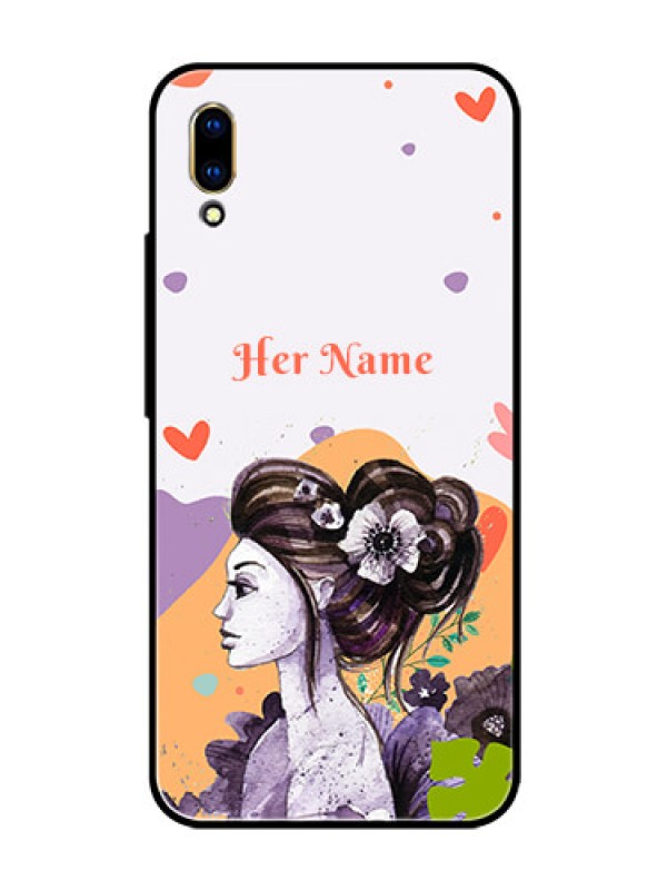 Custom Vivo V11 Pro Personalized Glass Phone Case - Woman And Nature Design