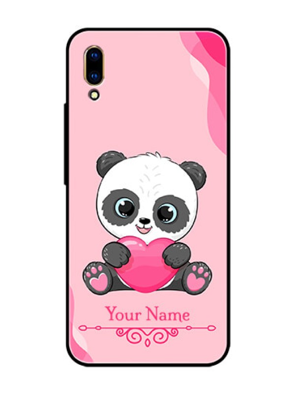 Custom Vivo V11 Pro Custom Glass Mobile Case - Cute Panda Design