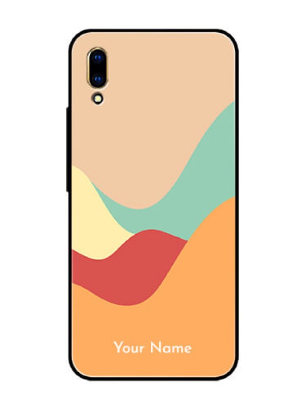 Custom Vivo V11 Pro Personalized Glass Phone Case - Ocean Waves Multi-colour Design