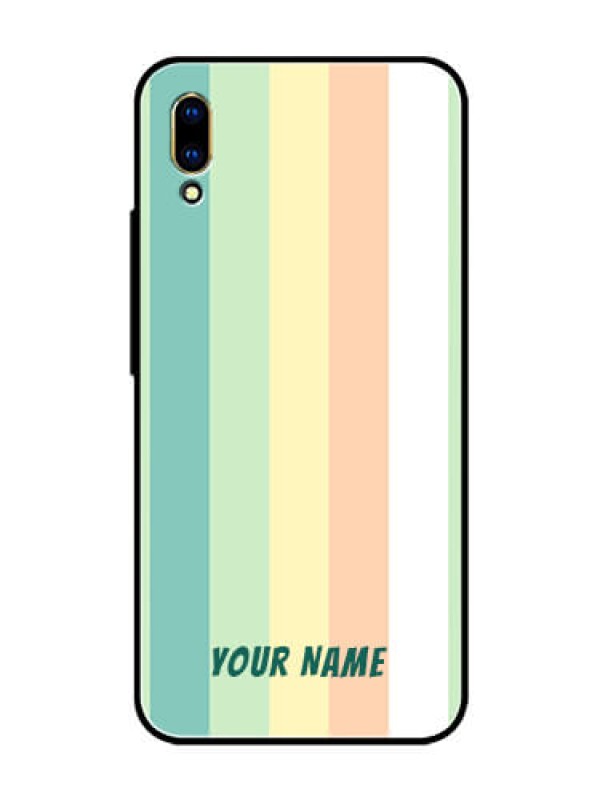 Custom Vivo V11 Pro Photo Printing on Glass Case - Multi-colour Stripes Design