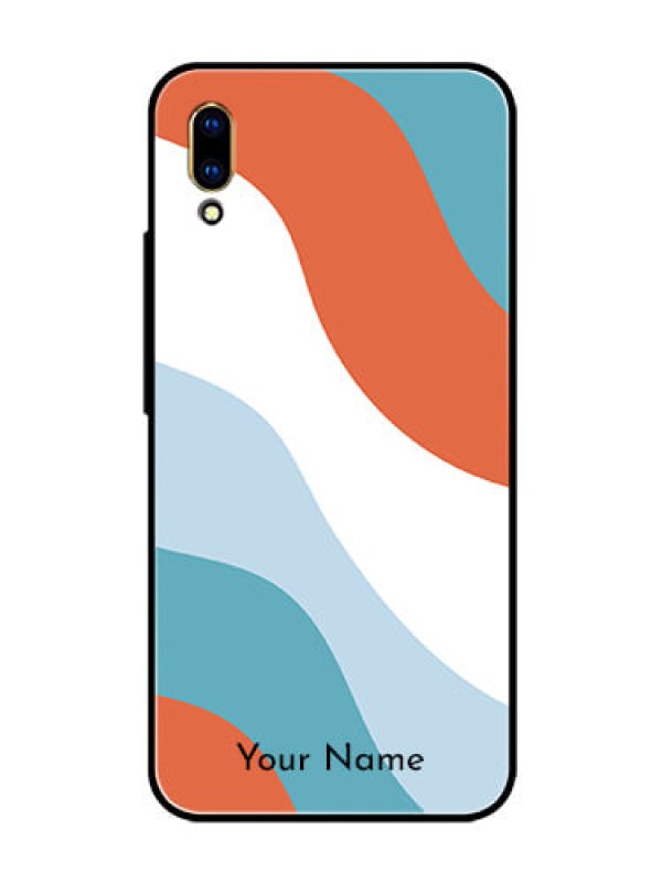 Custom Vivo V11 Pro Custom Glass Mobile Case - coloured Waves Design