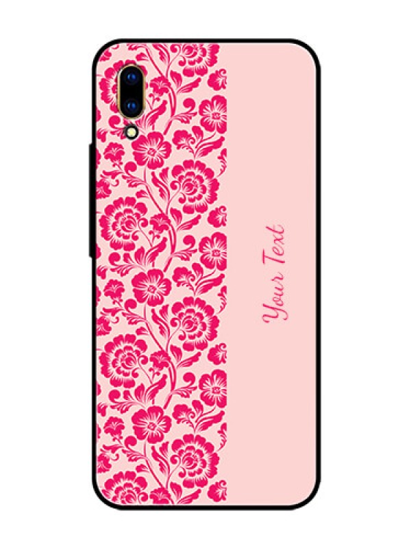 Custom Vivo V11 Pro Custom Glass Phone Case - Attractive Floral Pattern Design