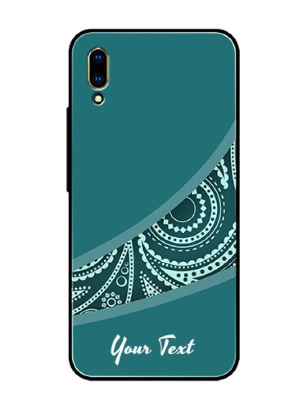 Custom Vivo V11 Pro Photo Printing on Glass Case - semi visible floral Design