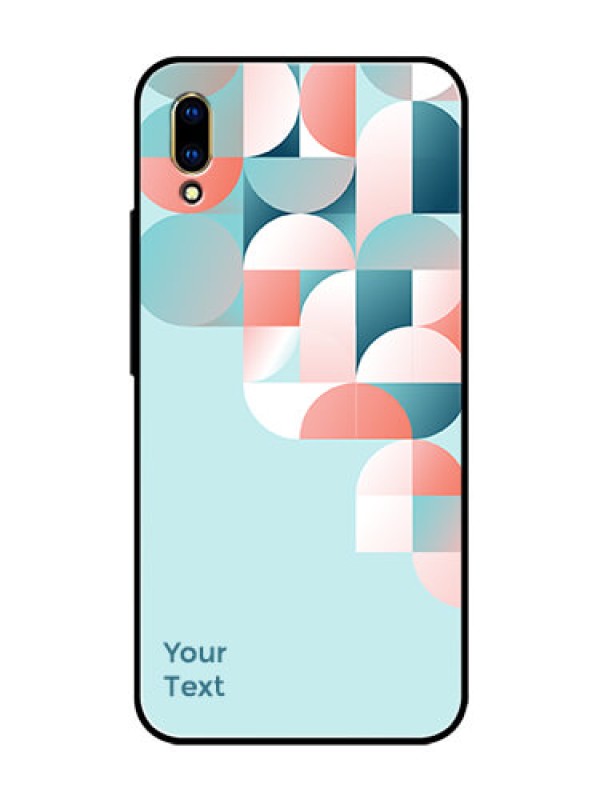 Custom Vivo V11 Pro Custom Glass Phone Case - Stylish Semi-circle Pattern Design