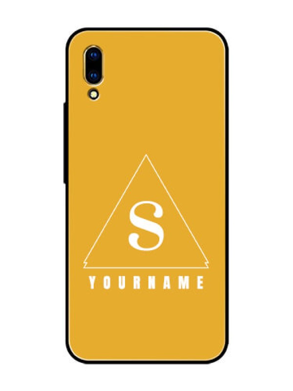 Custom Vivo V11 Pro Personalized Glass Phone Case - simple triangle Design