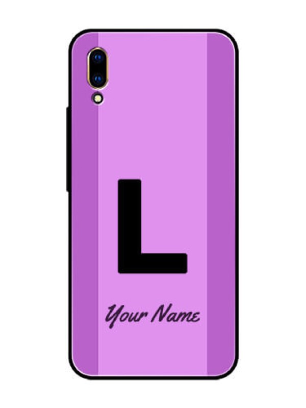 Custom Vivo V11 Pro Custom Glass Phone Case - Tricolor custom text Design