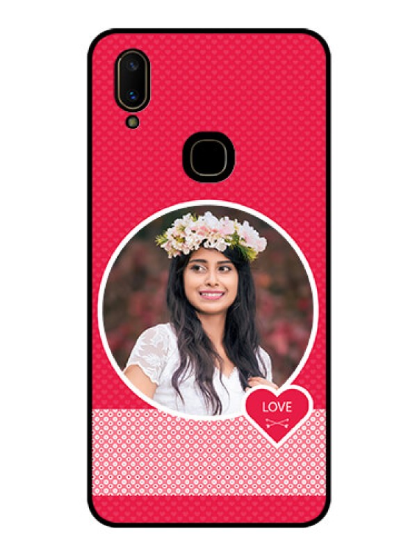 Custom Vivo V11 Personalised Glass Phone Case  - Pink Pattern Design
